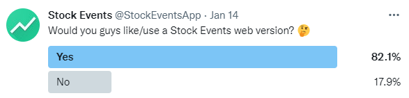 Stock Events now on Web